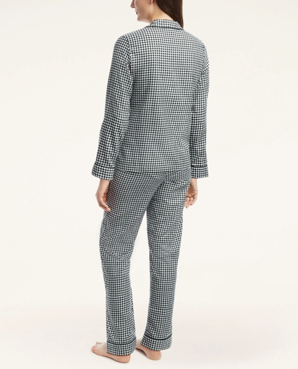 Brushed Cotton Gingham Pajama Set, image 2