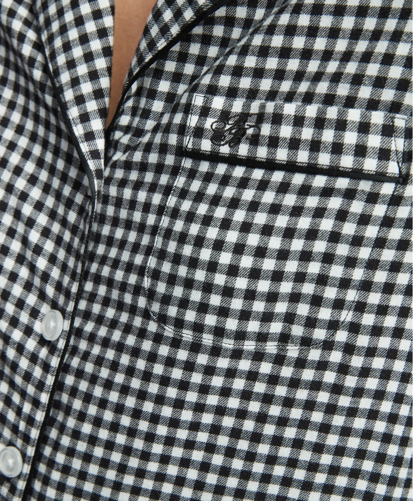 Brushed Cotton Gingham Pajama Set, image 3