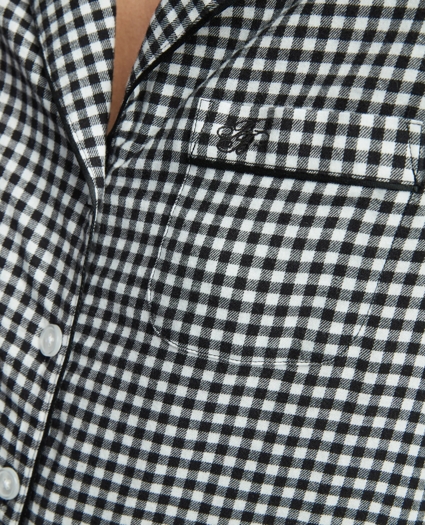 Brushed Cotton Gingham Pajama Set, image 3