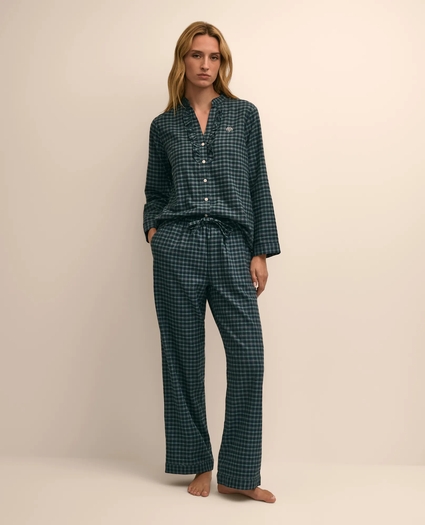 Cotton Flannel Plaid Pajamas, image 1