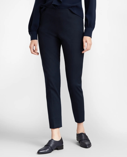 Stretch Cotton Ankle Pants, image 1