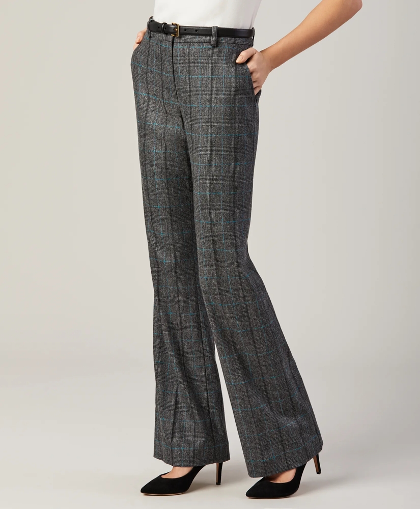 Glen Plaid Wool-Cashmere Pants, image 3