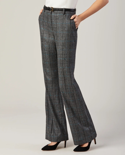 Glen Plaid Wool-Cashmere Pants, image 3