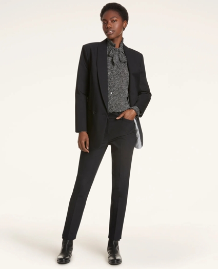 Stretch Cotton Straight Leg Trousers, image 2