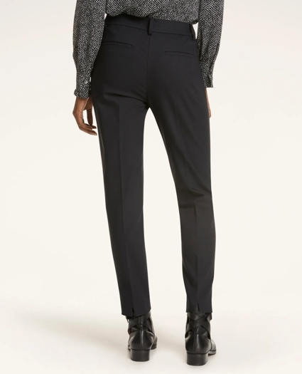 Stretch Cotton Straight Leg Trousers, image 3