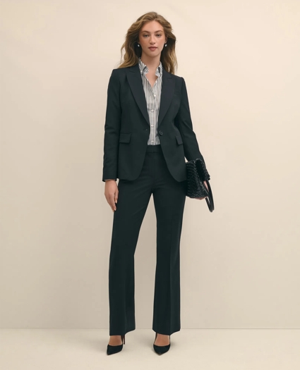 The Essential Brooks Brothers Stretch Wool Flare Leg Trousers, image 1