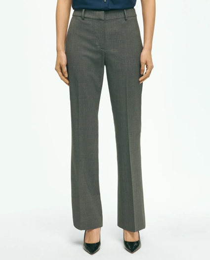 The Essentials Brooks Brothers Stretch Wool Flare Leg Trousers, image 1