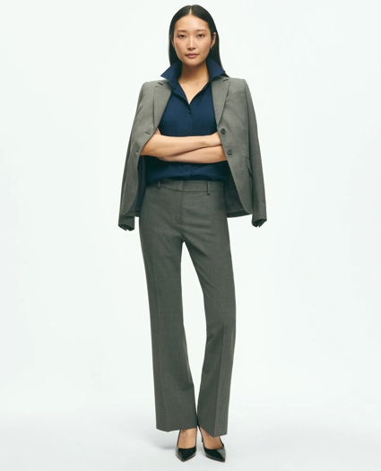 The Essentials Brooks Brothers Stretch Wool Flare Leg Trousers, image 2