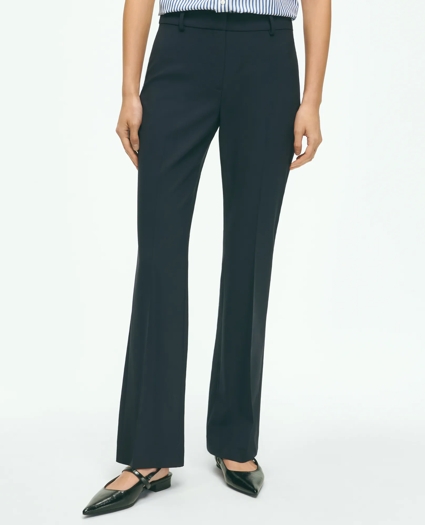 The Essentials Brooks Brothers Stretch Wool Flare Leg Trousers, image 1