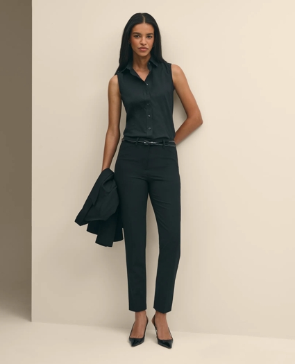 The Essential Brooks Brothers Stretch Wool Slim Crop Pants