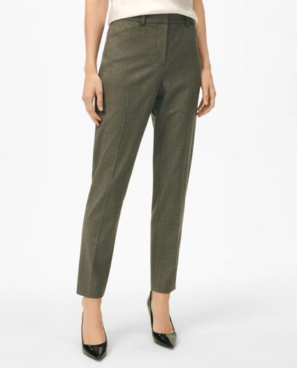 The Essentials Brooks Brothers Stretch Wool Slim Crop Pants, image 1