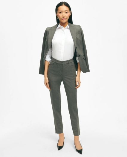 The Essentials Brooks Brothers Stretch Wool Slim Crop Pants, image 4