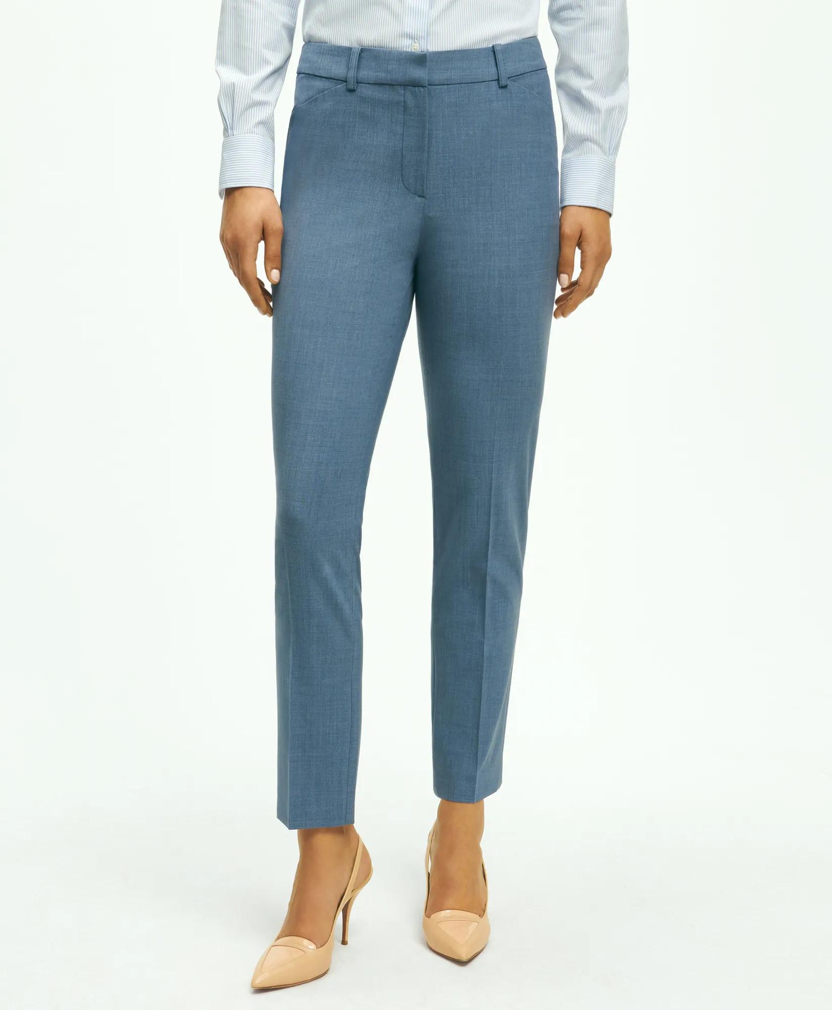 The Essentials Brooks Brothers Stretch Wool Slim Crop Pants, image 1