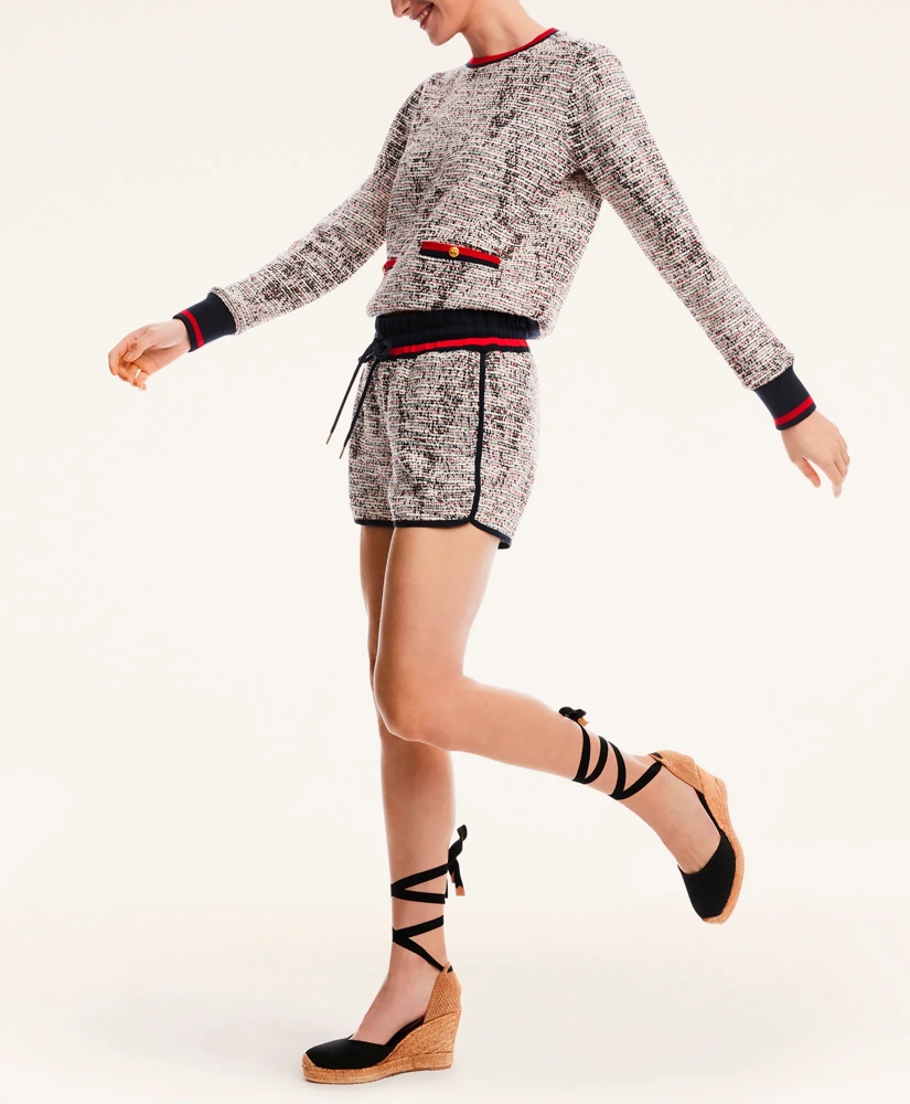 Boucle Knit Drawstring Shorts, image 2