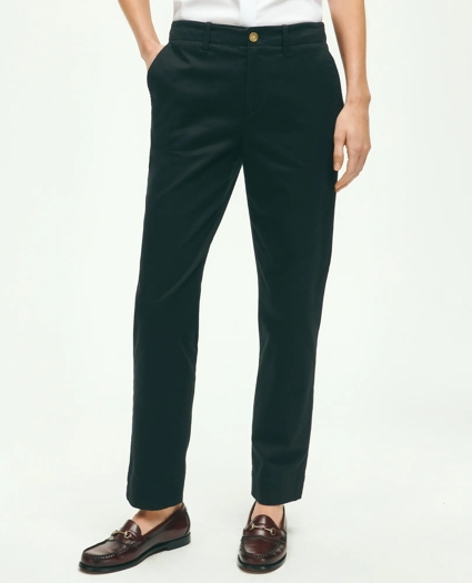 Garment Washed Stretch Cotton Chinos, image 1