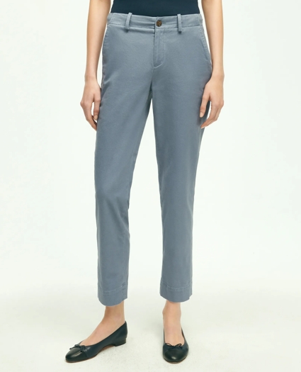 Garment Washed Stretch Cotton Chinos, image 1
