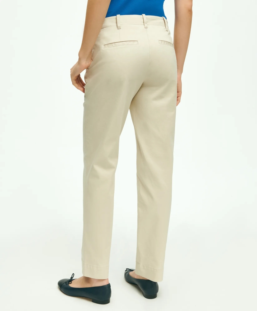 Garment Washed Stretch Cotton Chinos, image 3