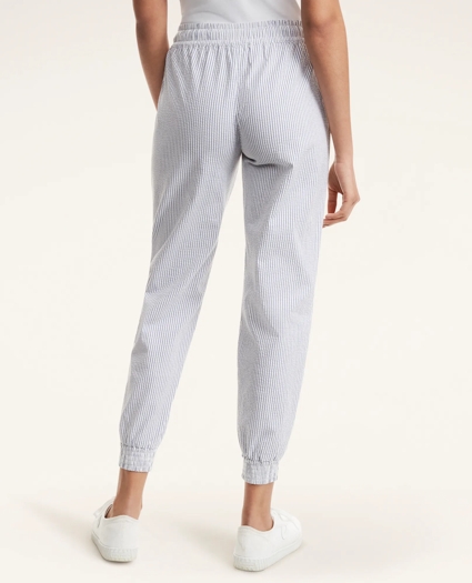 Stretch Cotton Seersucker Joggers, image 4
