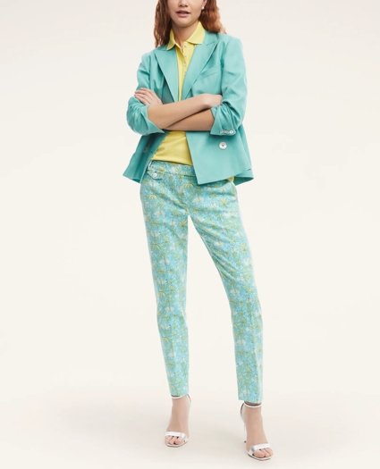 Stretch Cotton Vintage Lamb Print Pants, image 2