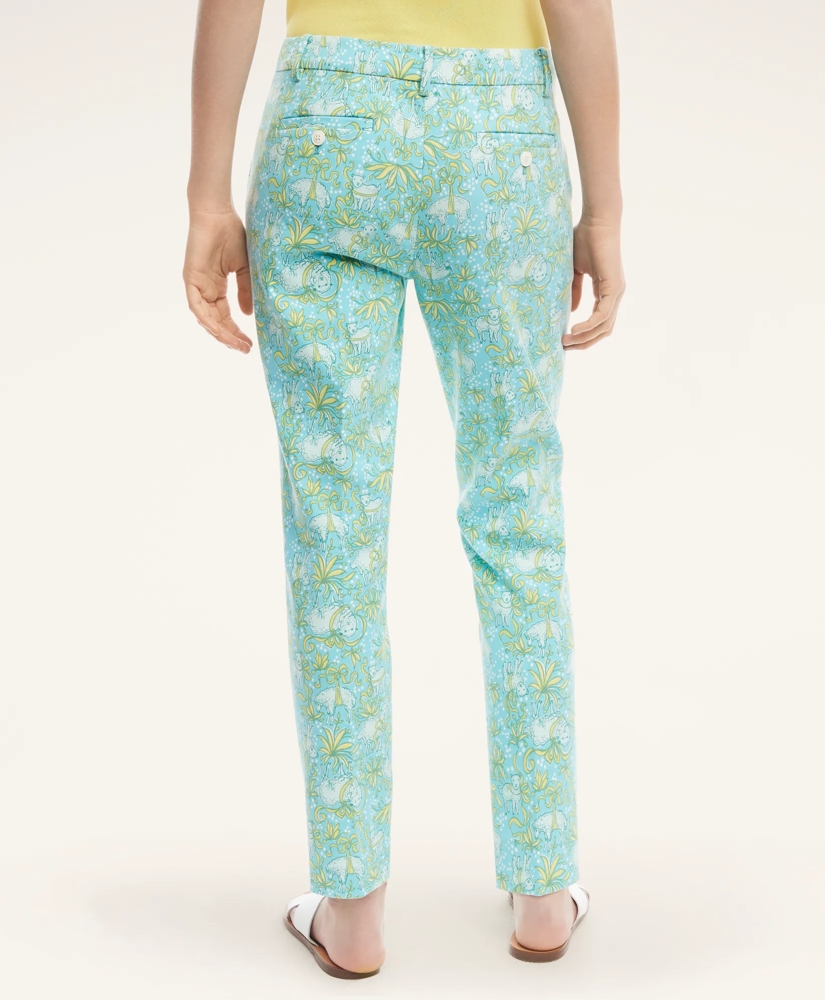 Stretch Cotton Vintage Lamb Print Pants, image 4