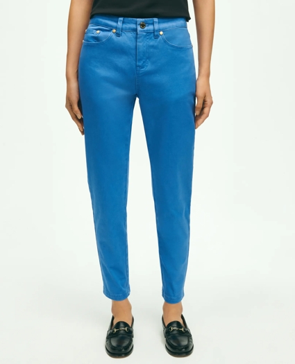 Stretch Cotton Five-Pocket Pants, image 1