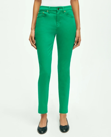 Stretch Cotton Five-Pocket Pants, image 1