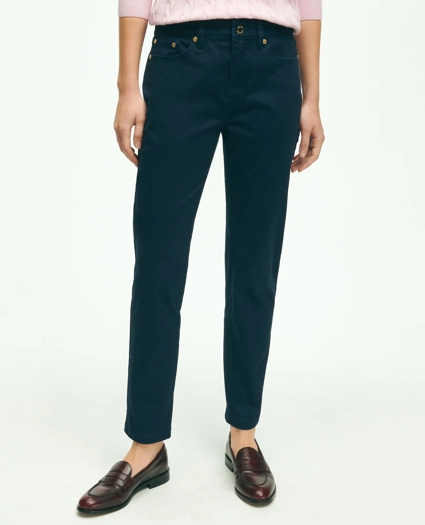 Stretch Cotton Five-Pocket Pants, image 1