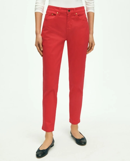 Stretch Cotton Five-Pocket Pants, image 1