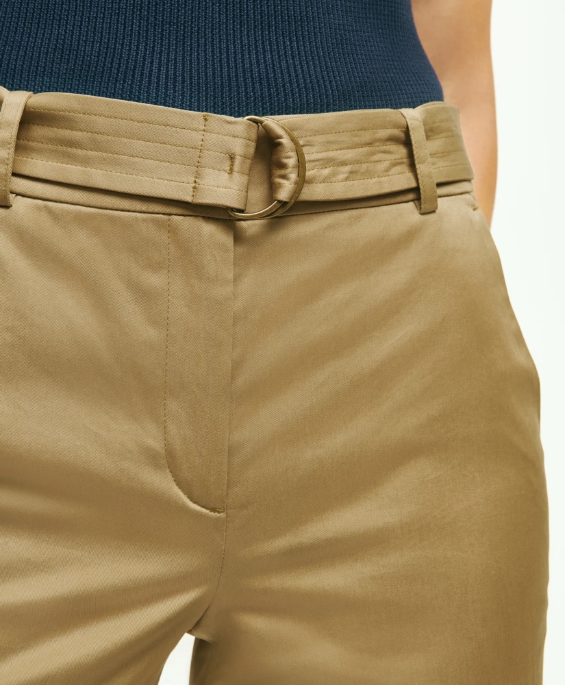 Stretch Cotton Twill Belted Pants, image 5