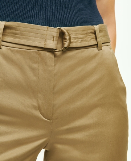 Stretch Cotton Twill Belted Pants, image 5