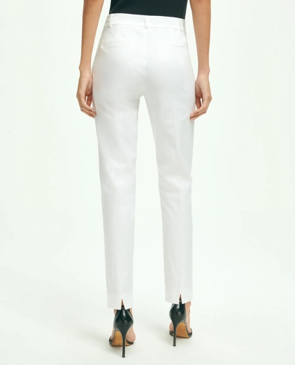 Stretch Cotton Pinpoint Oxford Cropped Pants, image 4