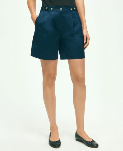 Stretch Cotton Twill Shorts, image 1