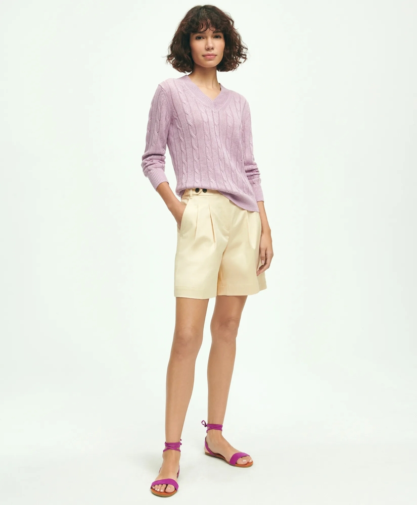 Stretch Cotton Twill Shorts, image 2