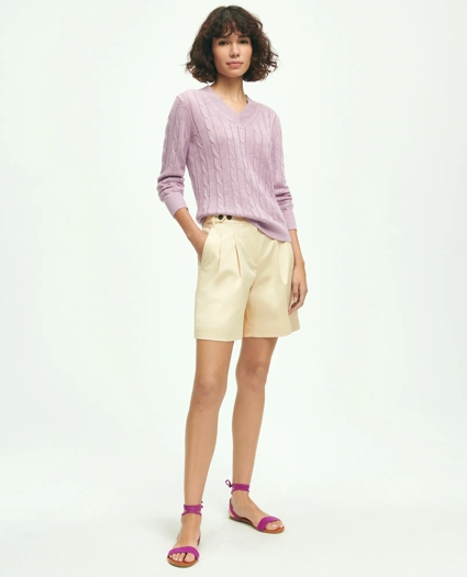 Stretch Cotton Twill Shorts, image 2