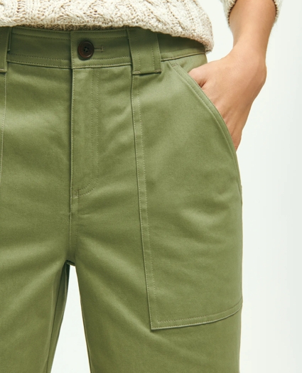 Stretch Cotton Relaxed Utility Pants, image 4