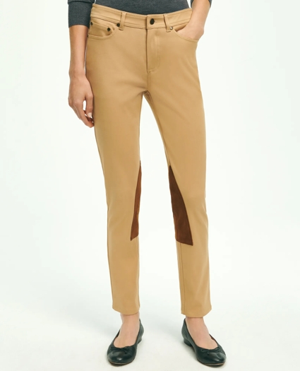 Cotton Blend 5-Pocket Riding Pants, image 1