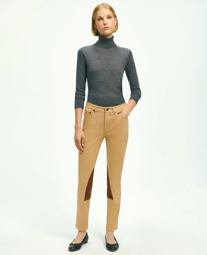 Cotton Blend 5-Pocket Riding Pants, image 4