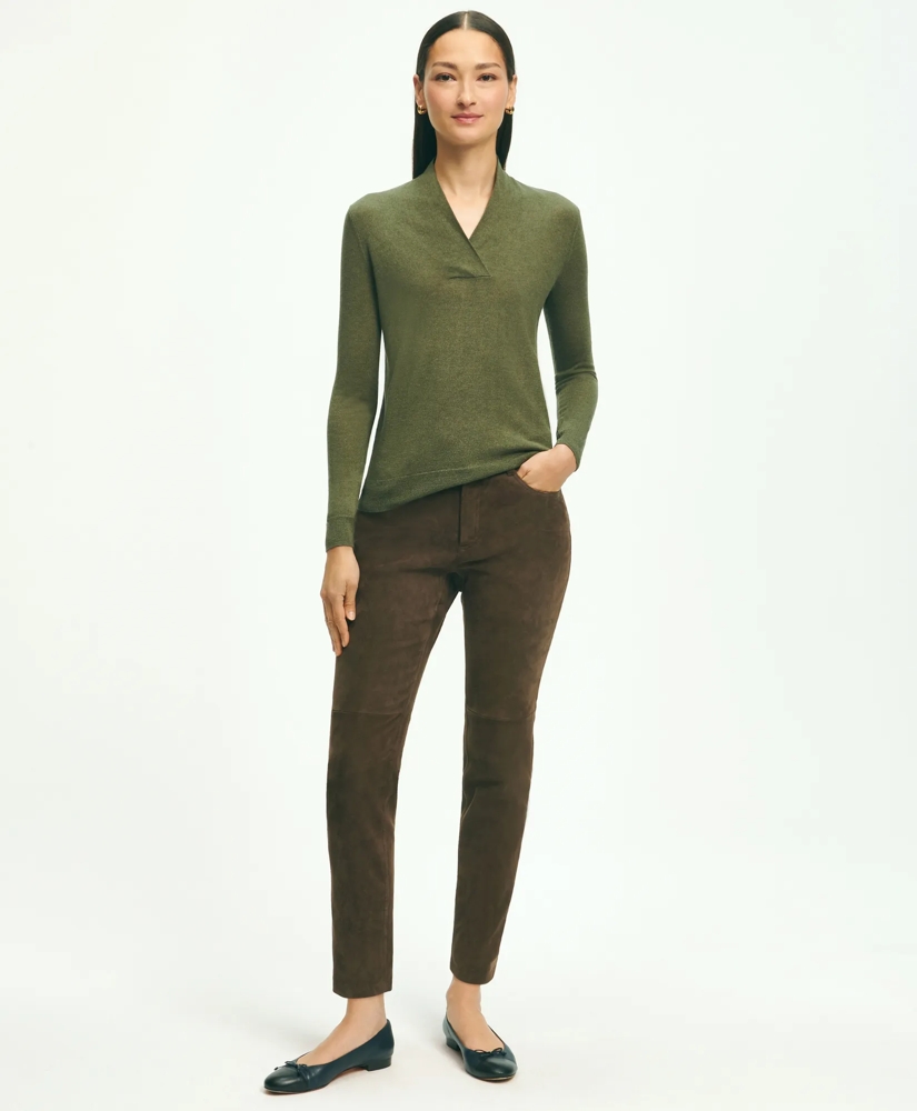 Suede 5-Pocket Pants, image 4