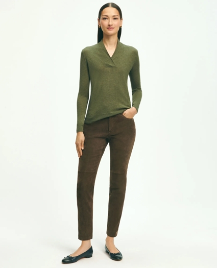 Suede 5-Pocket Pants, image 4
