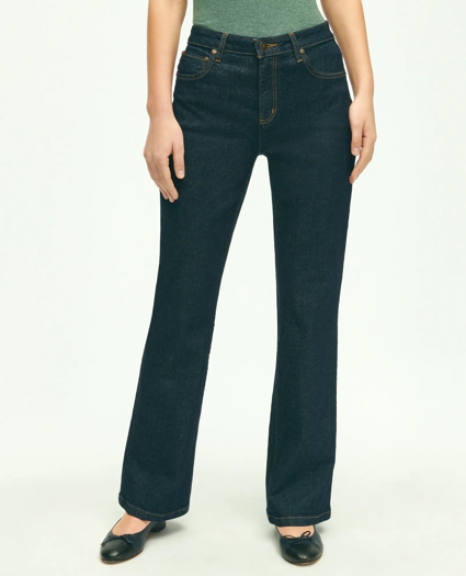 Stretch Cotton Bootcut Denim Jeans, image 1