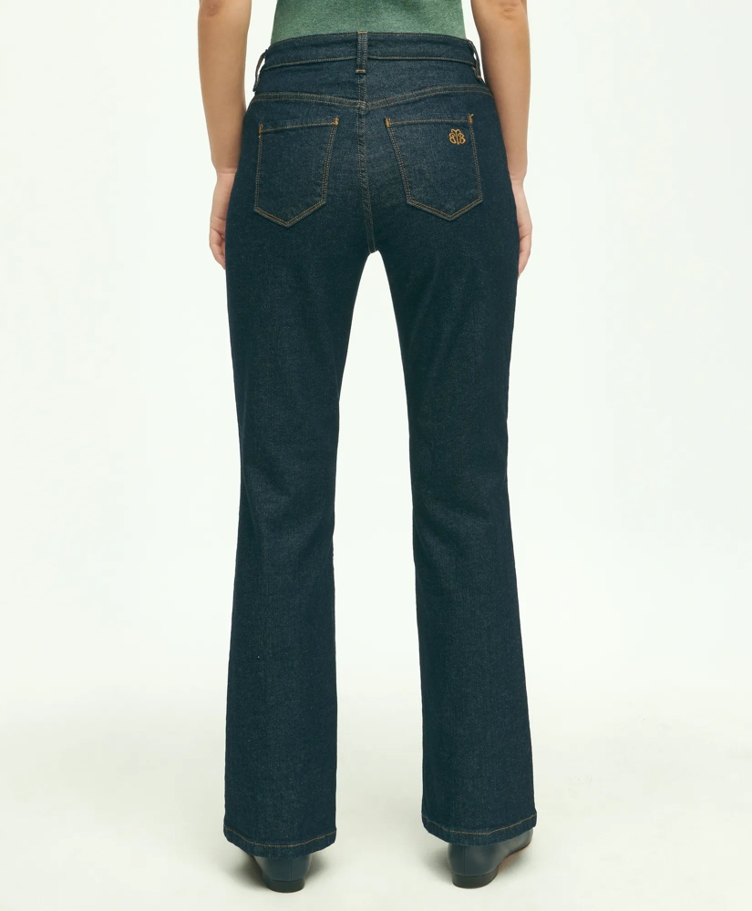 Stretch Cotton Bootcut Denim Jeans, image 3