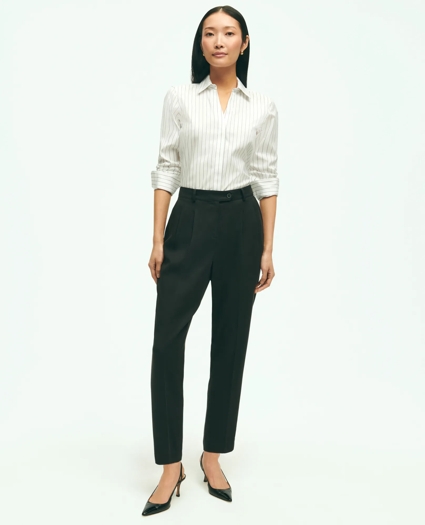 Slim Pleat-Front Cropped Pants, image 2