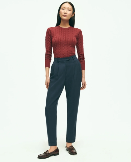 Slim Pleat-Front Cropped Pants, image 2