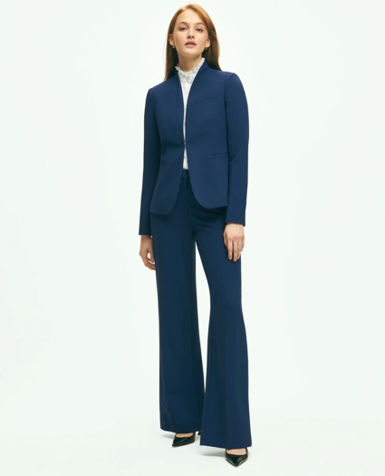Fine Twill Crepe Wide-Leg Trousers, image 3