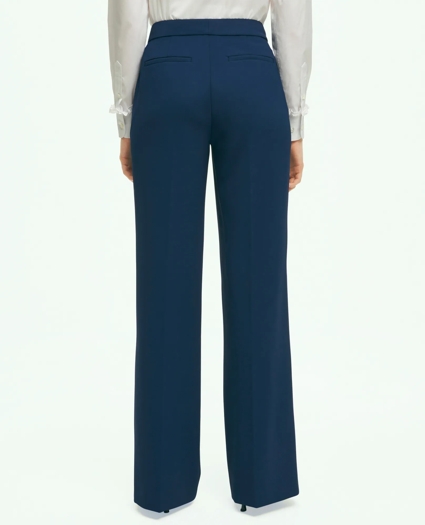 Fine Twill Crepe Wide-Leg Trousers, image 4