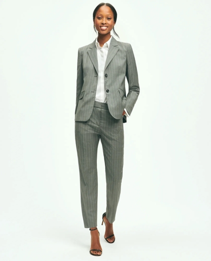 Pinstripe Pants in Wool Blend, image 2