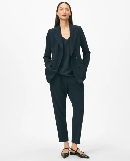 Cropped Fine Twill Crepe Pants, image 2