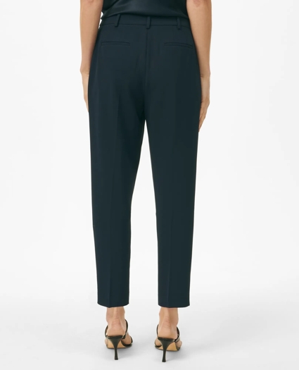 Cropped Fine Twill Crepe Pants, image 3