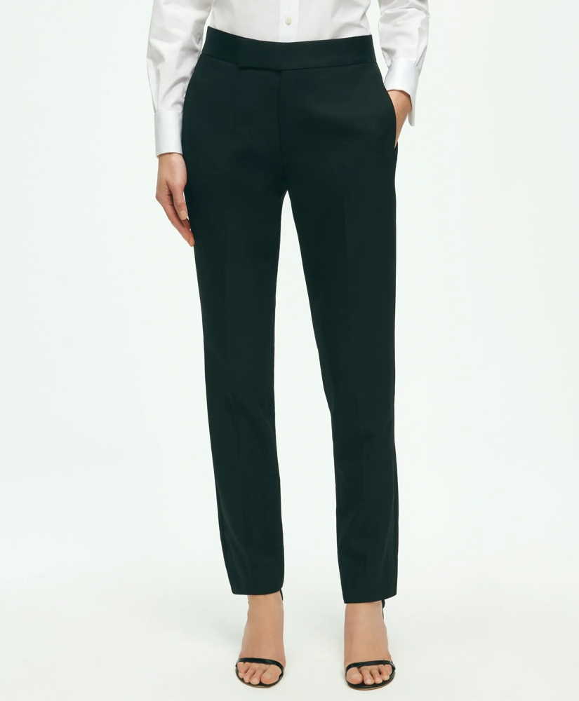 Black Fleece Tuxedo Pants in Wool, image 1
