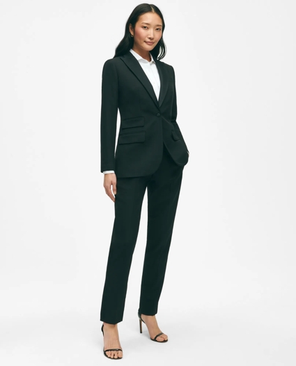 Black Fleece Tuxedo Pants in Wool, image 1
